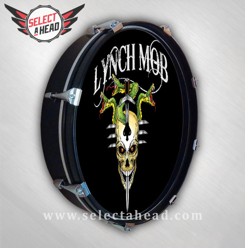 Lynch Mob Skull & Snakes - Select a Head Drum Display