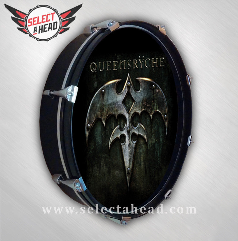 Queensryche 2013 Album Cover - Select a Head Drum Display