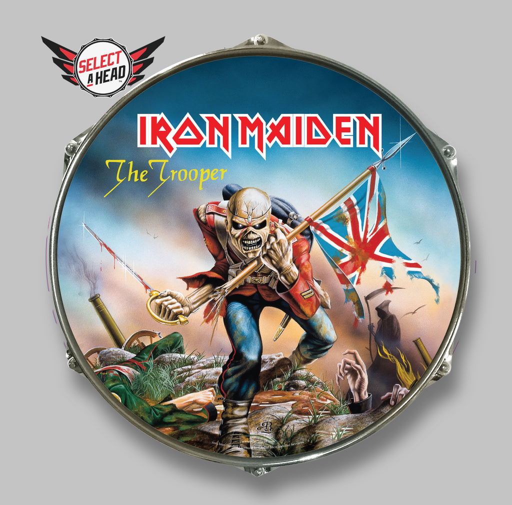 Iron Maiden The Trooper - Select a Head Drum Display
