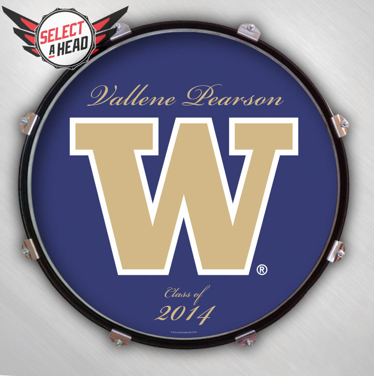 Personalized University of Washington Drum Display