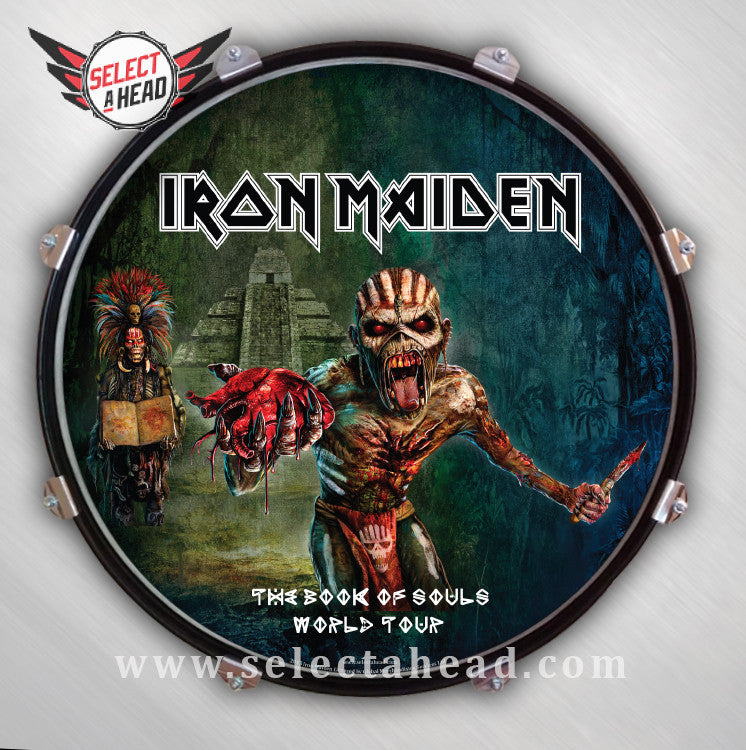 Iron Maiden Book of Souls World Tour - Select a Head Drum Display