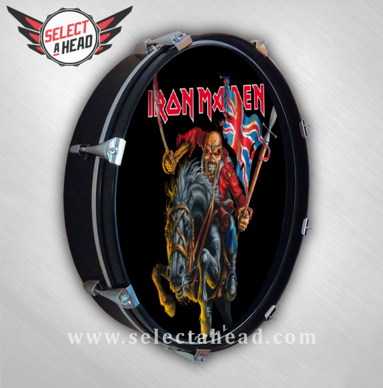 Iron Maiden England The Trooper - Select a Head Drum Display