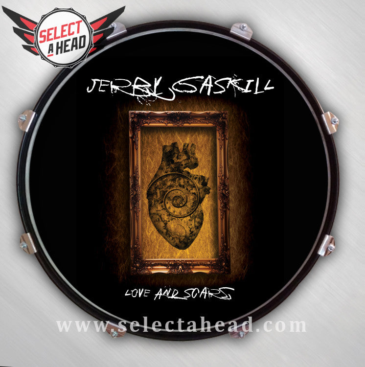 Jerry Gaskill Love and Scars - Select a Head Drum Display