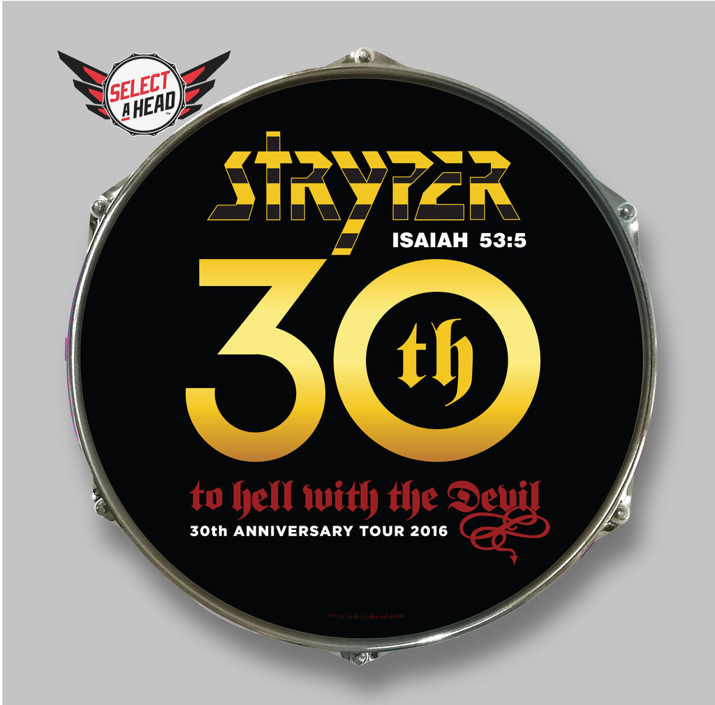 Stryper To Hell With The Devil 30th Anniversary - Select a Head Drum Display