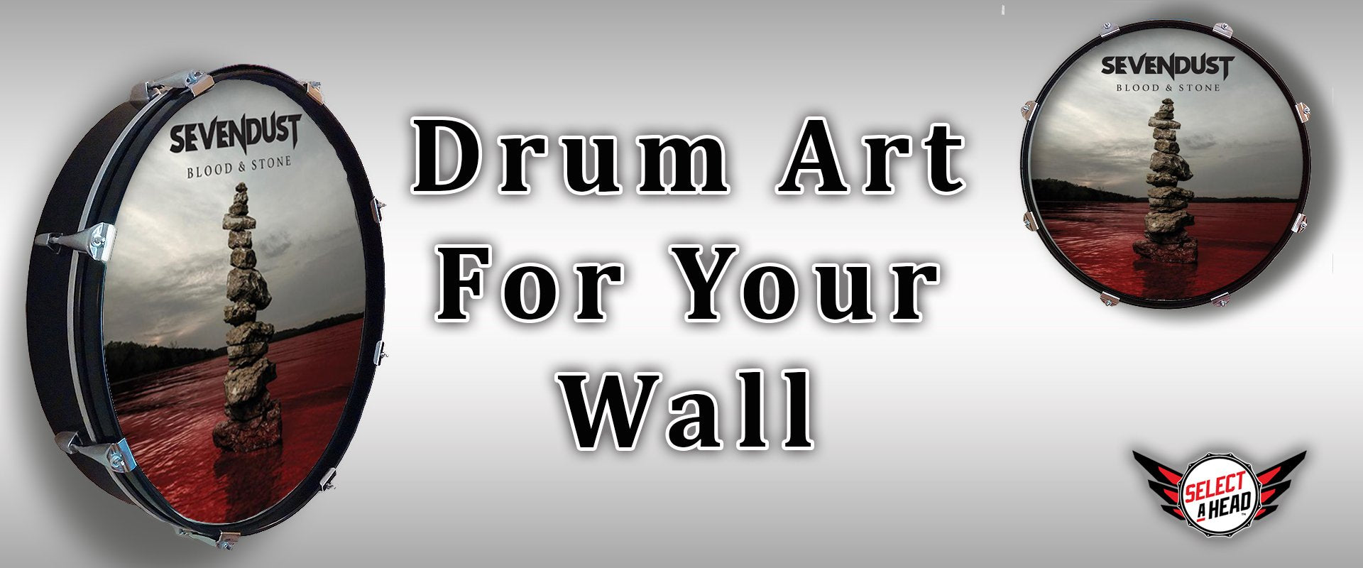 Select A Head Custom Wall Drum Displays – Select a Head